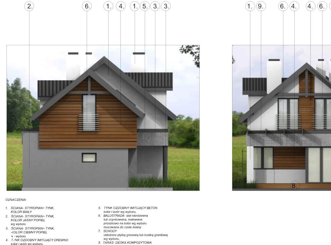 Projekt elewacji - zdjęcie od SPACE PROJECT Małgorzata Rapacz - Homebook