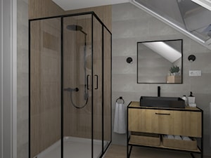 Łazienka na poddaszu w stylu loftowym - zdjęcie od DeCe Wnętrza - Dominika Ciuberek