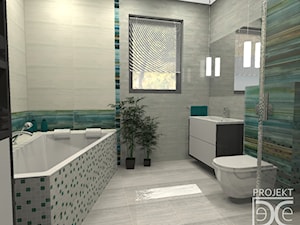 Nowoczesna łazienka z przewagą turkusu i zieleni - zdjęcie od DeCe Wnętrza - Dominika Ciuberek