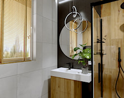 Łazienka w domu jednorodzinnym - Średnia z lustrem z punktowym oświetleniem łazienka z oknem, styl ... - zdjęcie od AD&D Architektura Dekoracja & Design - Homebook