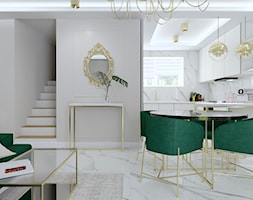 Salon marmur, złoto, butelkowa zieleń - zdjęcie od AD&D Architektura Dekoracja & Design - Homebook