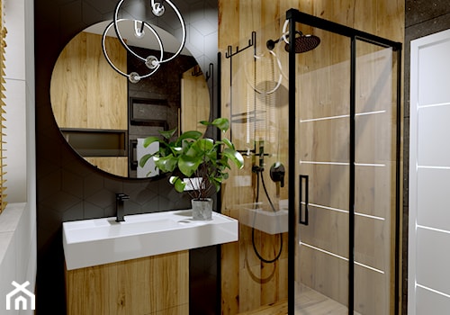 Łazienka w domu jednorodzinnym - Mała łazienka z oknem, styl nowoczesny - zdjęcie od AD&D Architektura Dekoracja & Design