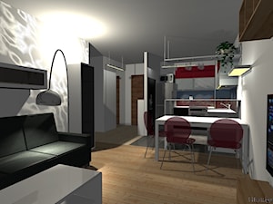 Salon z aneksem kuchennym - zdjęcie od GI design