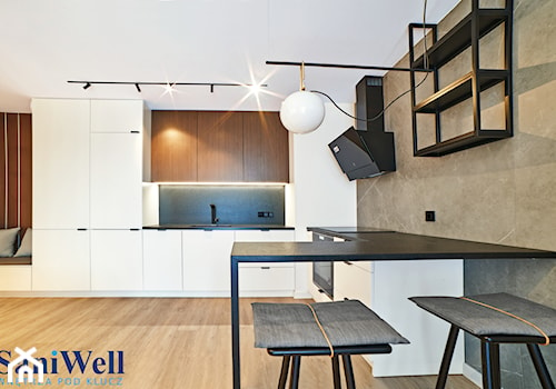 SaniWell wchodzisz i mieszkasz - Ruczaj - mieszkanie pod klucz - Kuchnia, styl minimalistyczny - zdjęcie od SaniWell - wnętrza pod klucz - wchodzisz i mieszkasz