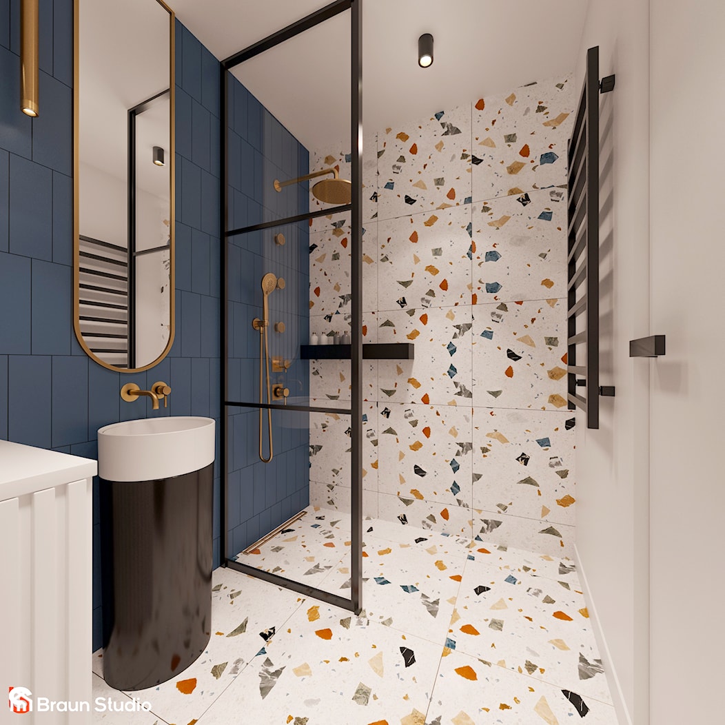 "TERRAZZO AMORE" projekt mieszkania na start o pow. 36 m2 - zdjęcie od Braun Studio - Homebook