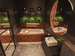 Elegancka męska łazienka w stylu loftowym - zdjęcie od Braun Studio