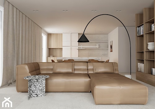 Z nutą karmelu - Salon, styl minimalistyczny - zdjęcie od Agnieszka Małecka Architekt Wnętrz