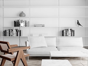 Przewaga bieli - Salon, styl minimalistyczny - zdjęcie od Agnieszka Małecka Architekt Wnętrz