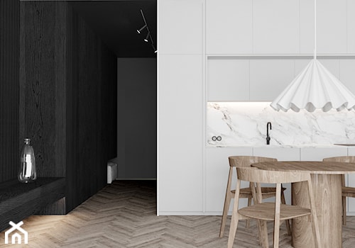 Przewaga bieli - Kuchnia, styl minimalistyczny - zdjęcie od Agnieszka Małecka Architekt Wnętrz