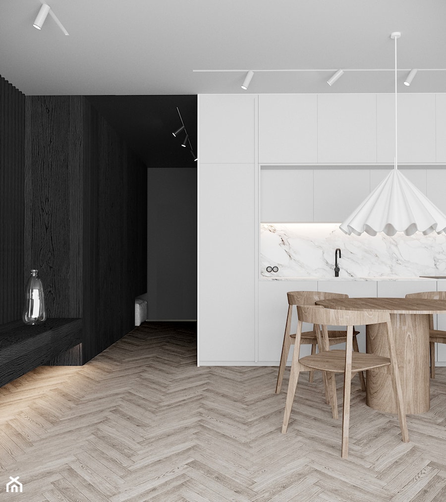 Przewaga bieli - Kuchnia, styl minimalistyczny - zdjęcie od Agnieszka Małecka Architekt Wnętrz