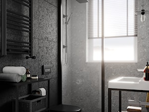 Projekt minimalistycznej łazienki w apartamentowcu - Julia Podsiadło Design - zdjęcie od Julia Podsiadło Design