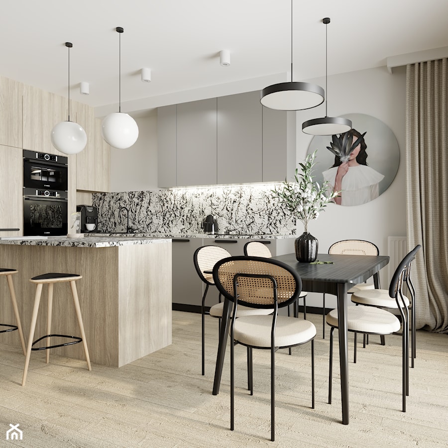 Projekt mieszkania - Jaśkowa Dolina w Gdańsku - Kuchnia, styl nowoczesny - zdjęcie od Julia Podsiadło Design