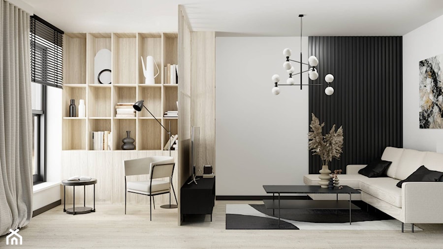 Projekt mieszkania - Jaśkowa Dolina w Gdańsku - Salon, styl nowoczesny - zdjęcie od Julia Podsiadło Design