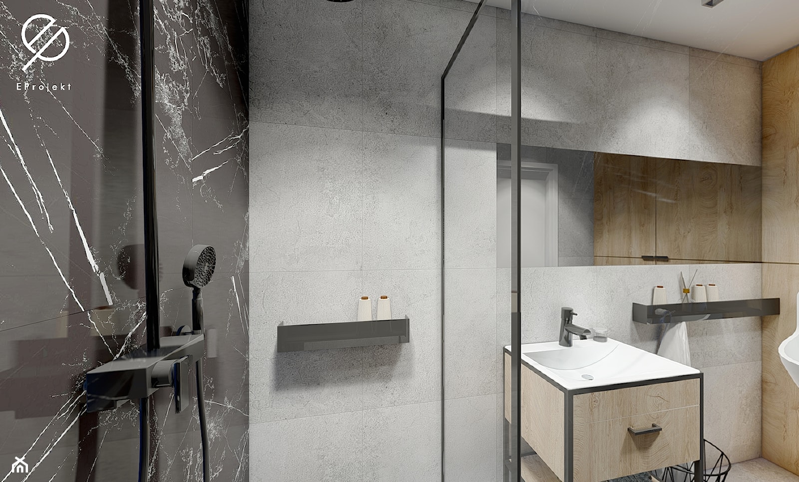 Widok z kabiny prysznicowej - zdjęcie od EProjekt - architecture design - Homebook