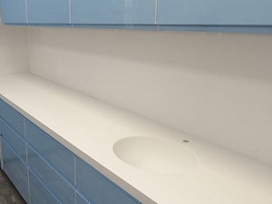 blat ze zintegrowaną umywalką w gabinecie dentystycznym - zdjęcie od blaty.eu - producent wyrobów z solid surface