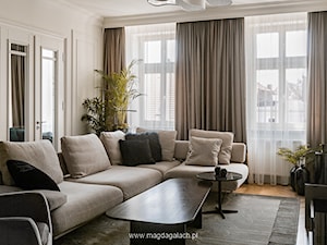 apartament w kamienicy w Lesznie - Salon, styl nowoczesny - zdjęcie od MG Wnętrza Magdalena Gałach | Projektant wnętrz