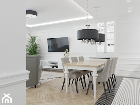 Aranżacje wnętrz - Jadalnia: BLACK AND WHITE - Jadalnia, styl glamour - Glam Interior . Przeglądaj, dodawaj i zapisuj najlepsze zdjęcia, pomysły i inspiracje designerskie. W bazie mamy już prawie milion fotografii!