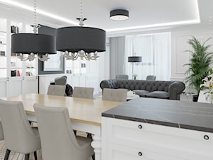 BLACK AND WHITE - Salon, styl glamour - zdjęcie od Glam Interior