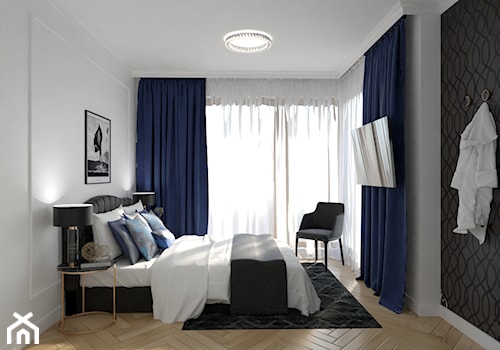 MODERN CALSSIC - beige & blue - Sypialnia, styl glamour - zdjęcie od Glam Interior