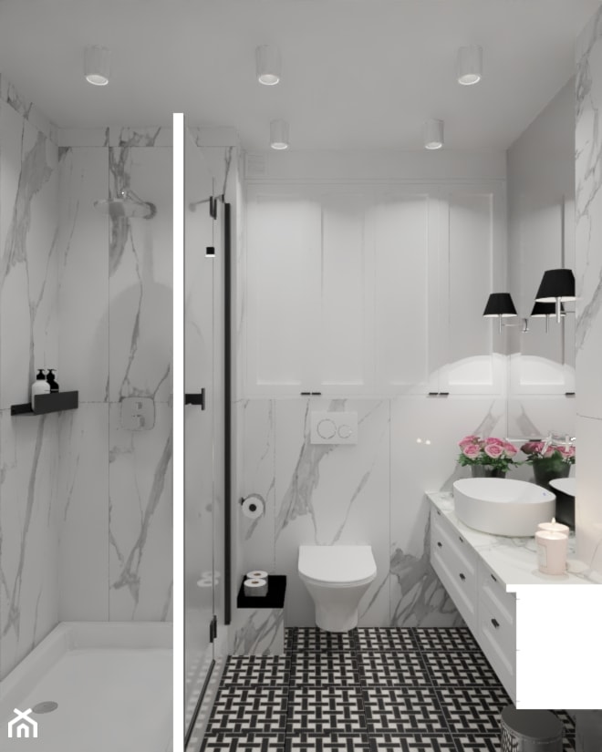 Metamorfoza łazienki - Łazienka, styl glamour - zdjęcie od Glam Interior