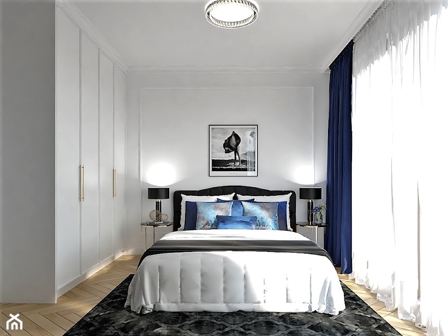 MODERN CALSSIC - beige & blue - Sypialnia, styl glamour - zdjęcie od Glam Interior
