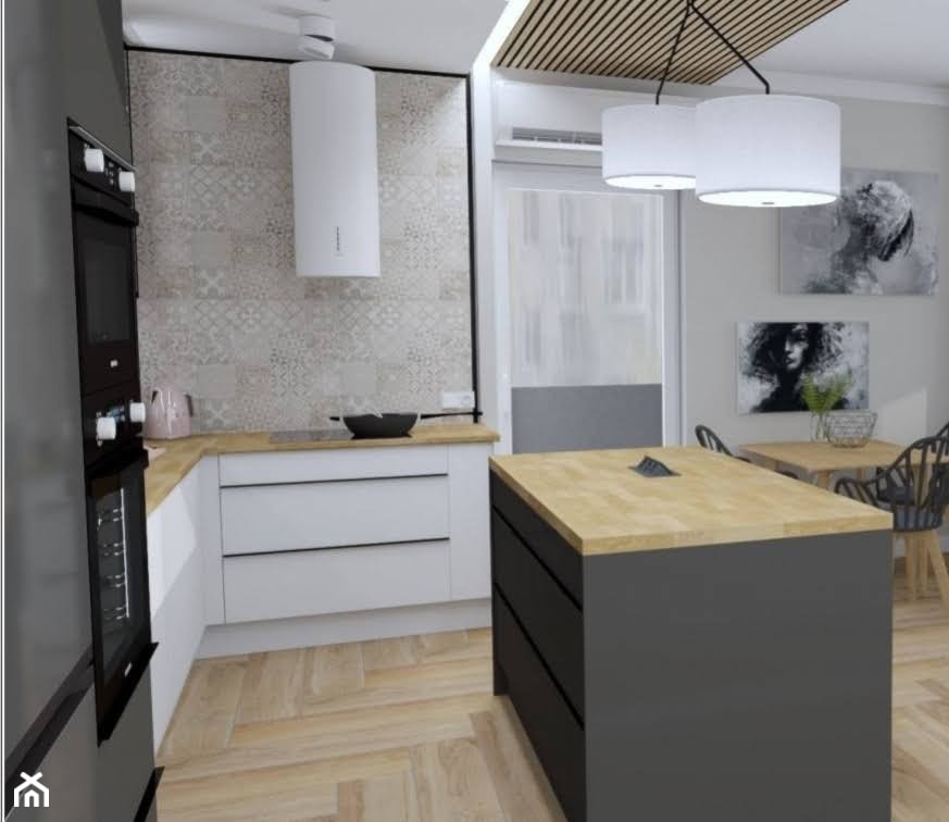 kuchnia w mieszkaniu - zdjęcie od Projektowanie Wnętrz Bogusława Wawrzyniak - Homebook