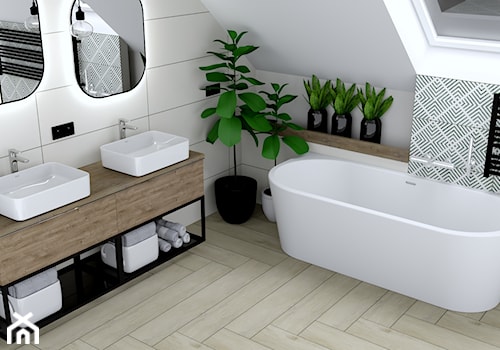 Nieco jodełki w łazience - zdjęcie od Projektowanie Wnętrz Bogusława Wawrzyniak