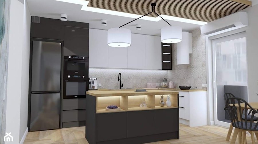 kuchnia w mieszkaniu - zdjęcie od Projektowanie Wnętrz Bogusława Wawrzyniak