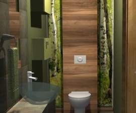 Leśna toaleta - zdjęcie od Projektowanie Wnętrz Bogusława Wawrzyniak