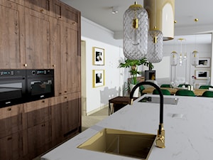 Salon z kuchnią - zdjęcie od Projektowanie Wnętrz Bogusława Wawrzyniak