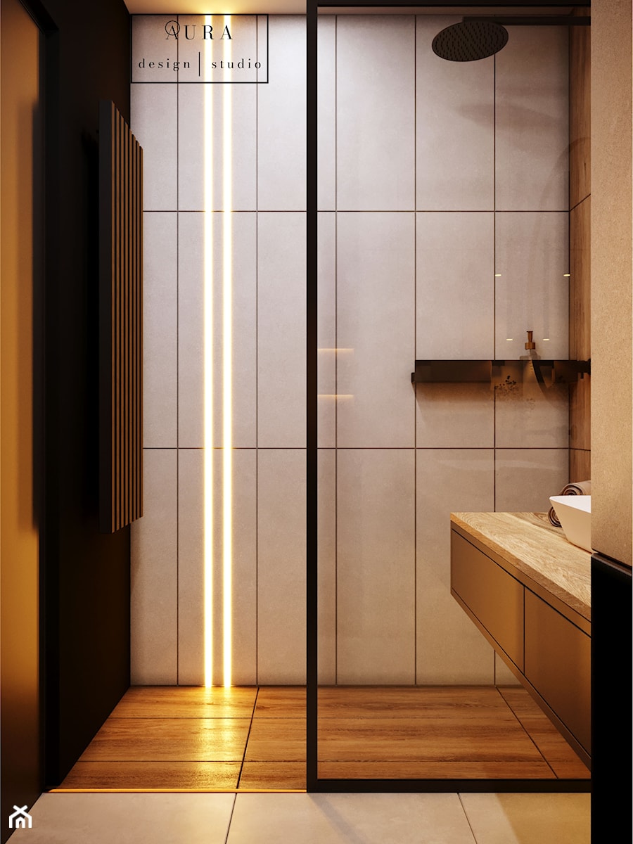 Prosta łazienka w jasnych barwach - zdjęcie od Aura Design Studio