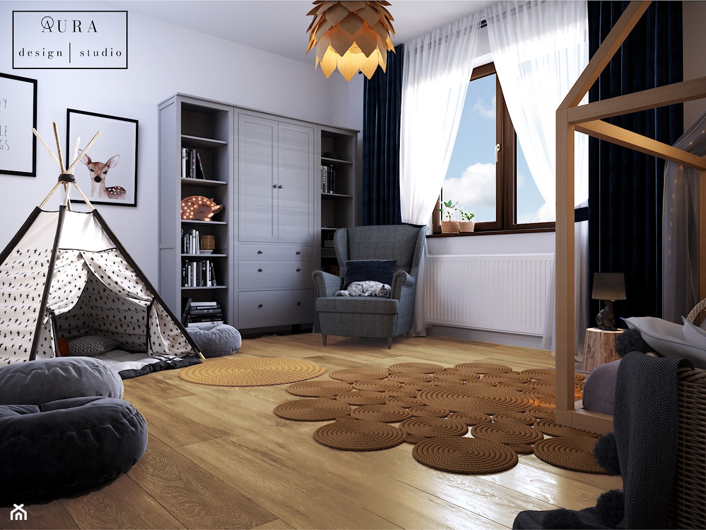 Pokój z leśnym motywem dla chłopca - zdjęcie od Aura Design Studio - Homebook