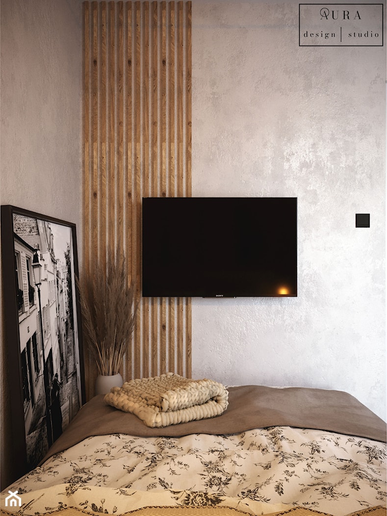 Sypialnia w jasnej tonacji - zdjęcie od Aura Design Studio - Homebook