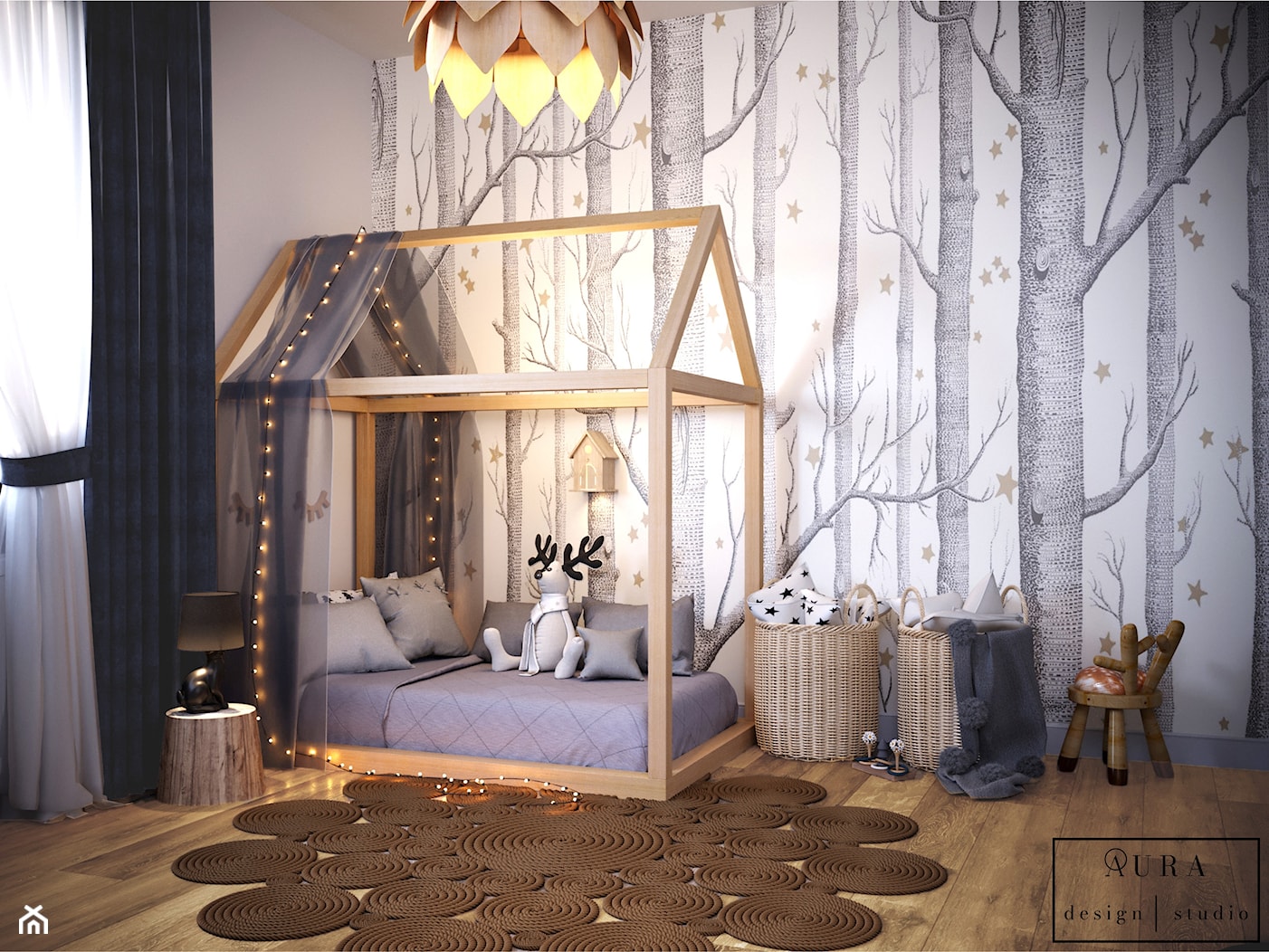 Pokój z leśnym motywem dla chłopca - zdjęcie od Aura Design Studio - Homebook