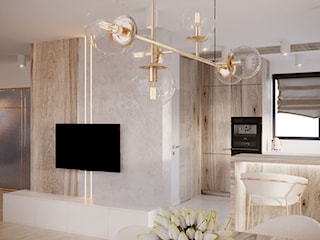 Elegancki salon w stylu Modern Classic