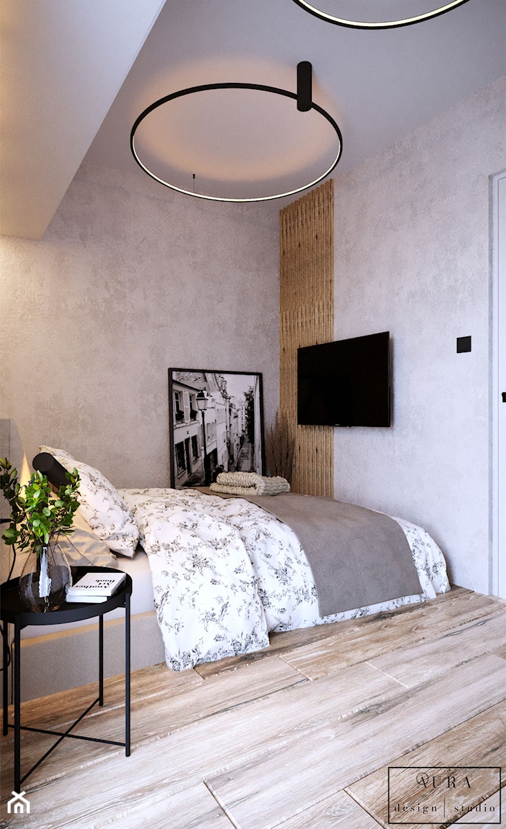 Sypialnia w jasnej tonacji - zdjęcie od Aura Design Studio