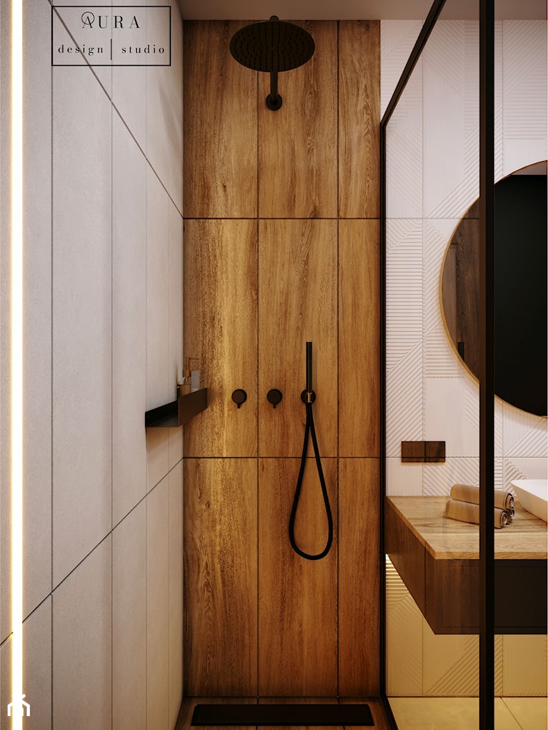 Prosta łazienka w jasnych barwach - zdjęcie od Aura Design Studio - Homebook