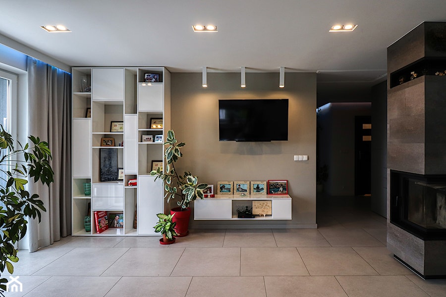 Dom w Lipniku - Salon, styl nowoczesny - zdjęcie od ABRYS projekty wnętrz