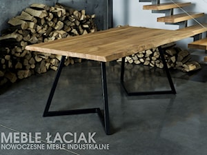 Industrialny stół dębowy - zdjęcie od meble_laciak