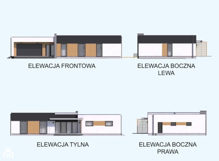 SANTA ROSA dom parterowy z podwójnym garażem - zdjęcie od PRO ARTE Arkadiusz Woch, Krzysztof Biodrowicz - Homebook