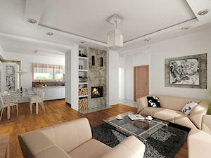 Salon w domu mieszkalnym RIO - zdjęcie od PRO ARTE Arkadiusz Woch, Krzysztof Biodrowicz