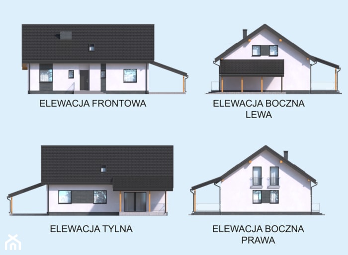 Wizualizacja domu NICEA - elewacje - zdjęcie od PRO ARTE Arkadiusz Woch, Krzysztof Biodrowicz
