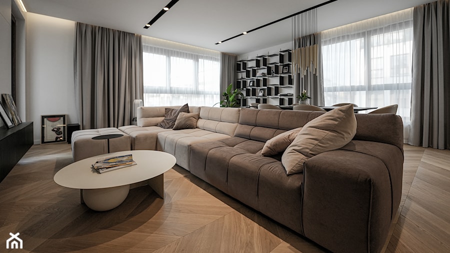 Apartament Wilanów - NAI 101 W - Salon, styl nowoczesny - zdjęcie od Mironowicz Design