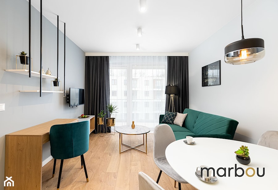 Mieszkanie Lema - Salon, styl nowoczesny - zdjęcie od Pracownia MARBOU