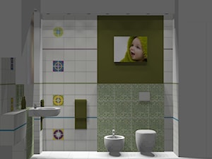 Łazienka dla dzieci w energetycznych kolorach - zdjęcie od domolka.pl