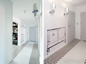 Apartament Wagnera - Duży biały hol / przedpokój, styl nowoczesny - zdjęcie od NATALIA GIERASIMCZUK - ARCHITEKT WNĘTRZ