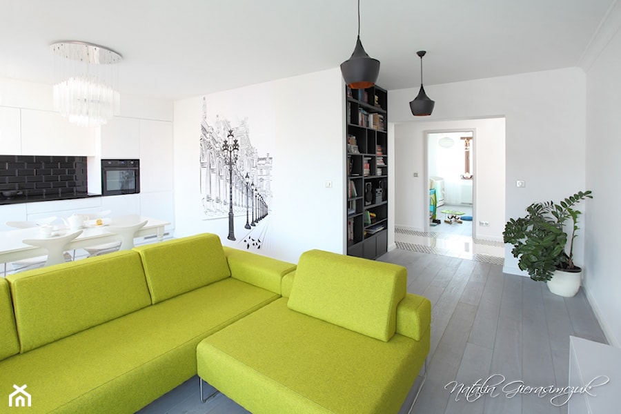 Apartament Wagnera - Salon, styl nowoczesny - zdjęcie od NATALIA GIERASIMCZUK - ARCHITEKT WNĘTRZ