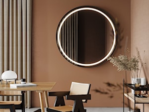 Okrągłe lustro w stalowej ramie - zdjęcie od H•O•M - Home Of Mirrors