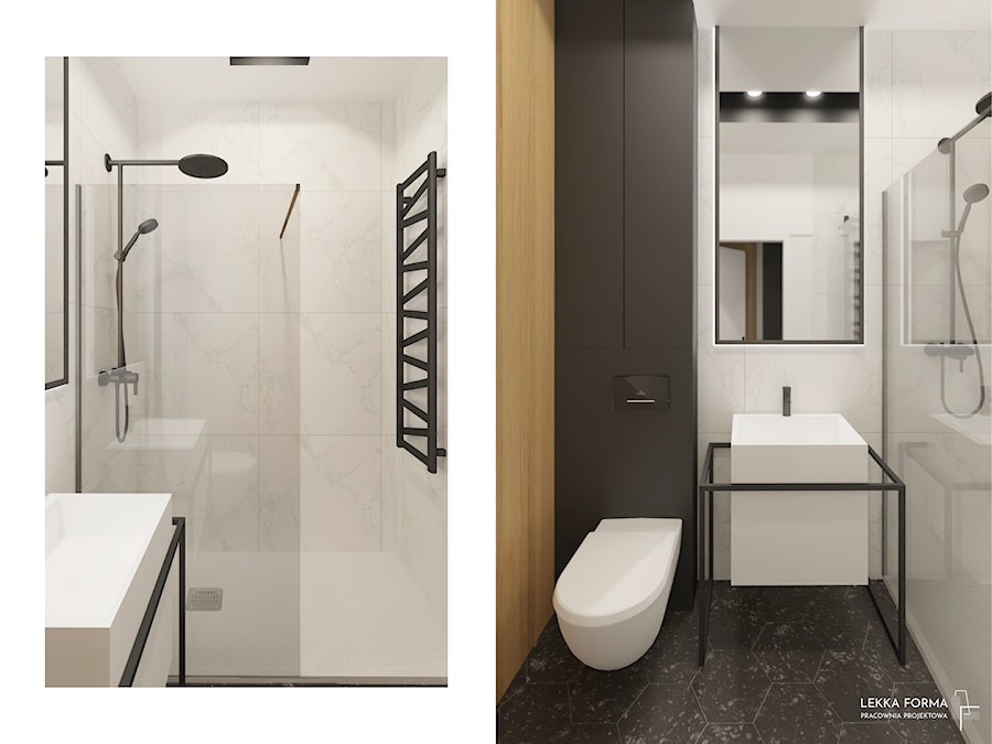 Loftowa łazienka - zdjęcie od Lekka Forma - pracownia projektowa