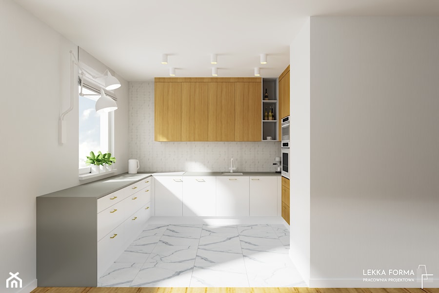 Marmur w kuchni - zdjęcie od Lekka Forma - pracownia projektowa